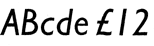 Gill Sans Medium Italic Type Face